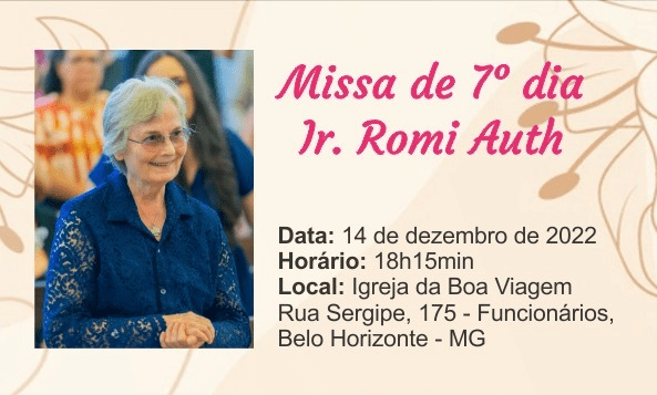 Ir. Romi, missa de 7º dia e mensagem Abib